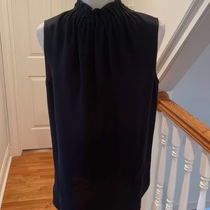 LAFAYETTE 148 Sleeveless Ruffled Neck Layering Piece